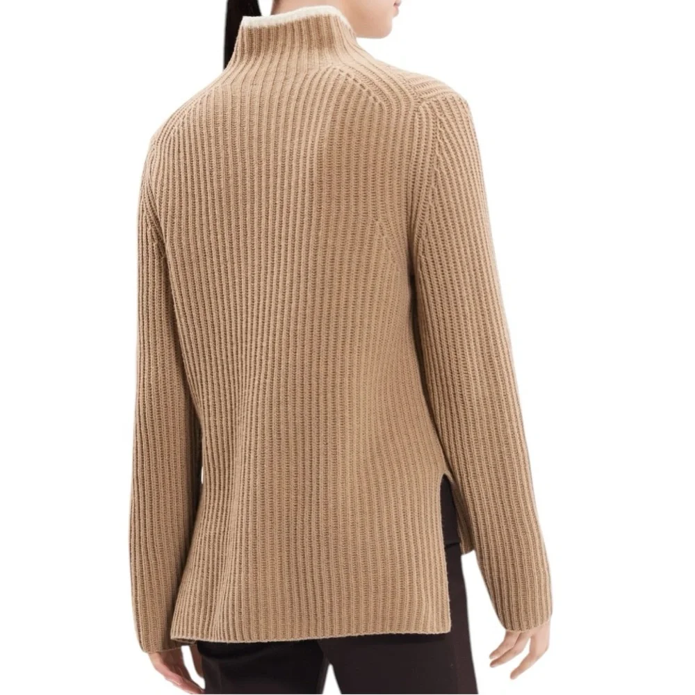 Theory Karenia Turtleneck Felted Wool Cashmere Sweater size P